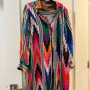 Vilagallo Multicolor Zigzag Dress